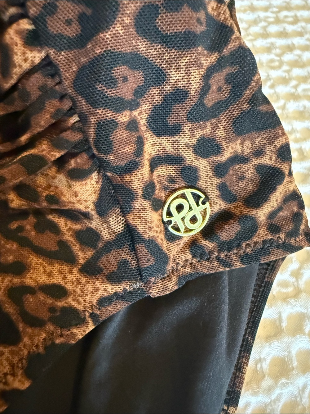 Leopard High-Waist Bikini Set - Brown - Picture 2 of 3
